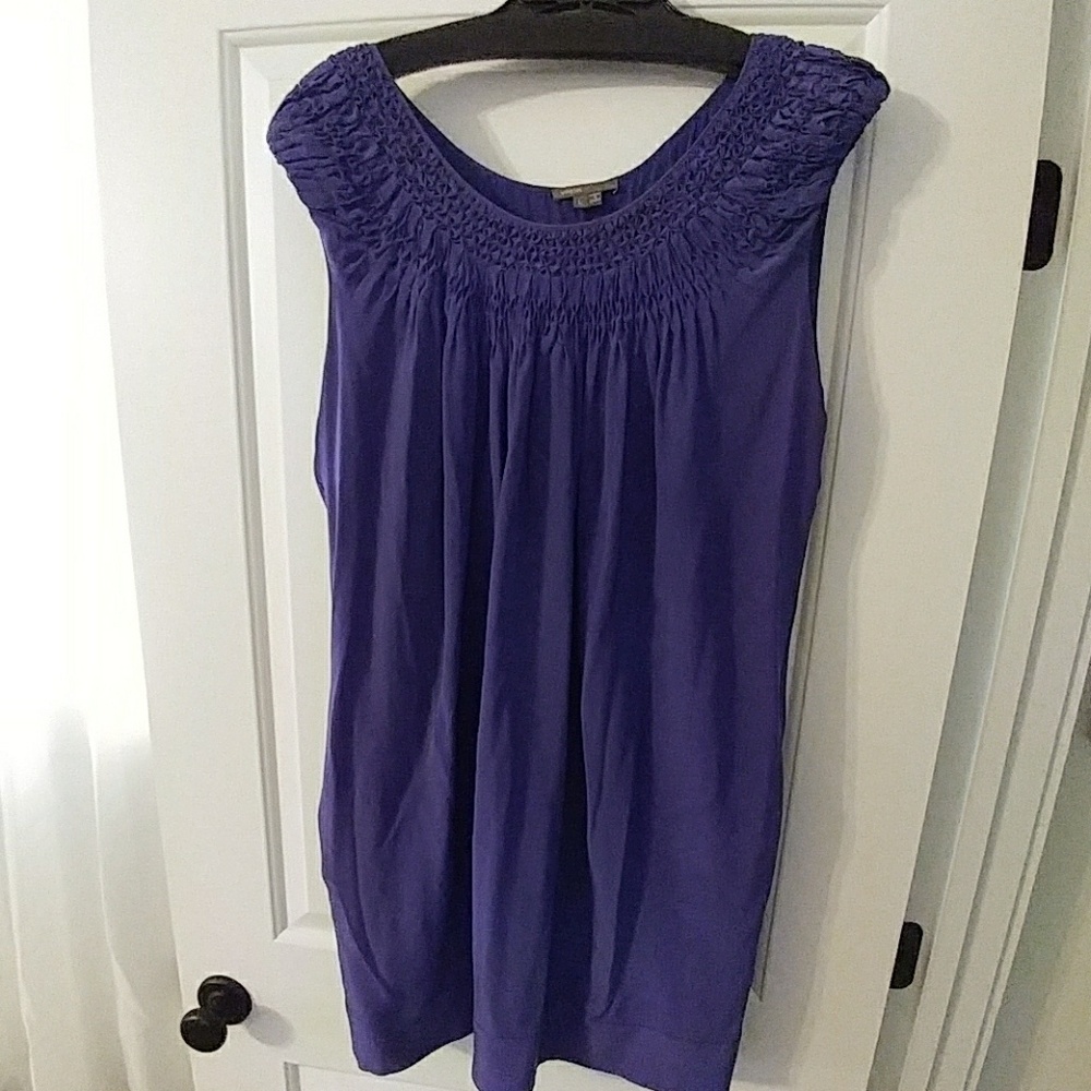 Vince front and back smocked purple dress